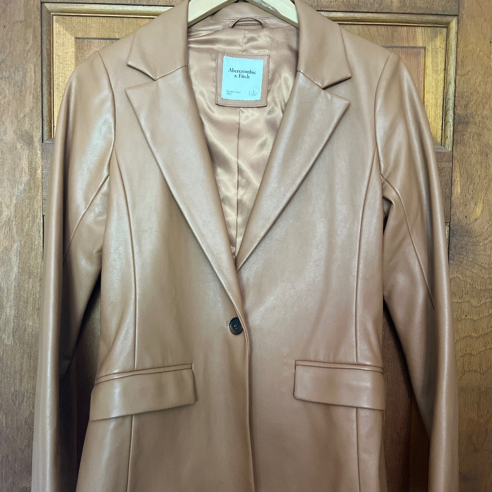 Abercrombie faux leather blazer